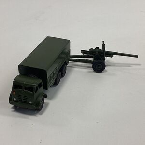 Vtg Dinky Toys 10 Ton Army Truck 622 With Driver Medium Gun 692 England Meccano